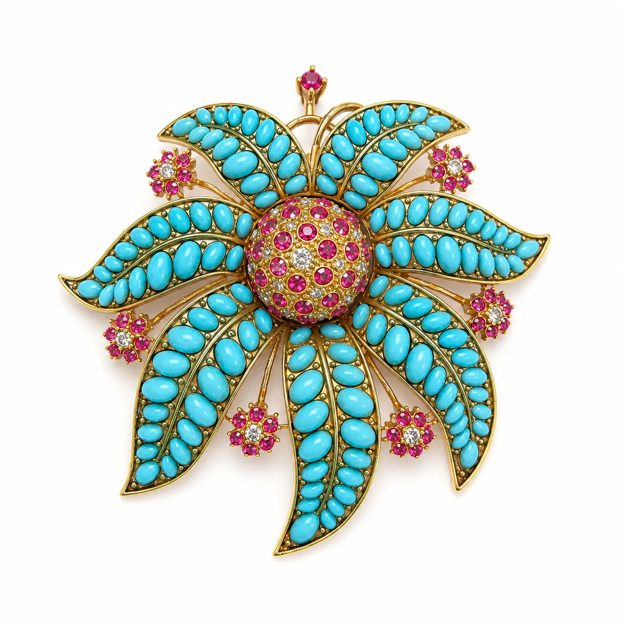 Azure Leaf Brooch