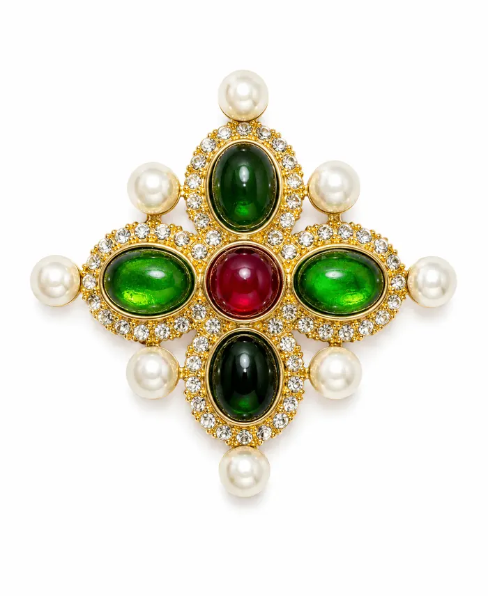Emerald Axis Brooch