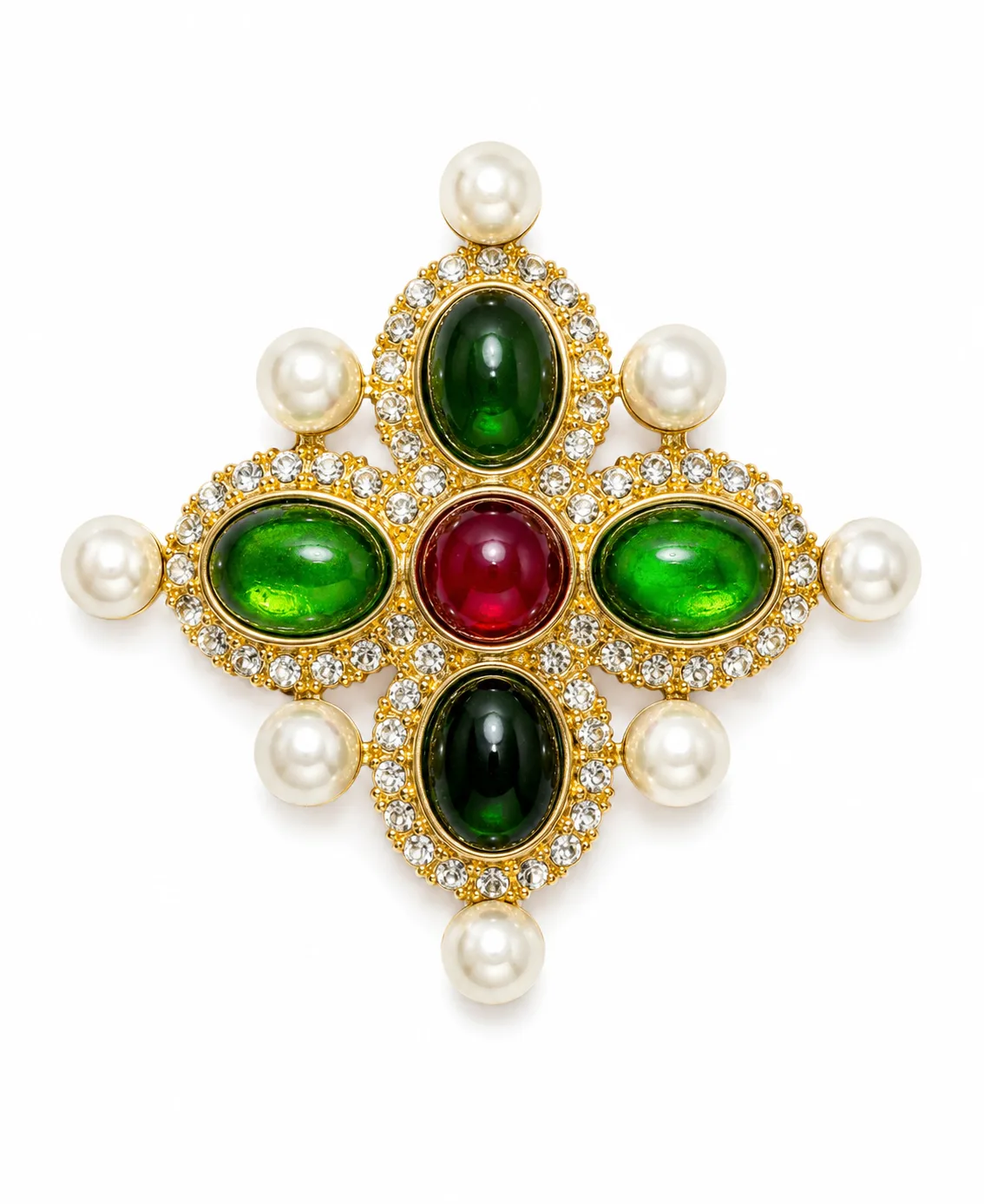 Emerald Axis Brooch