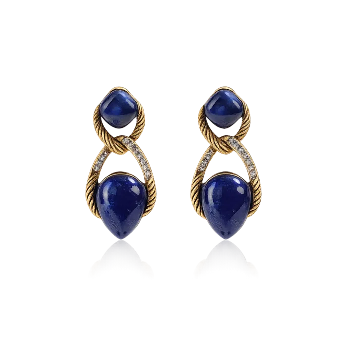 Imperial Blue Infinity Earrings