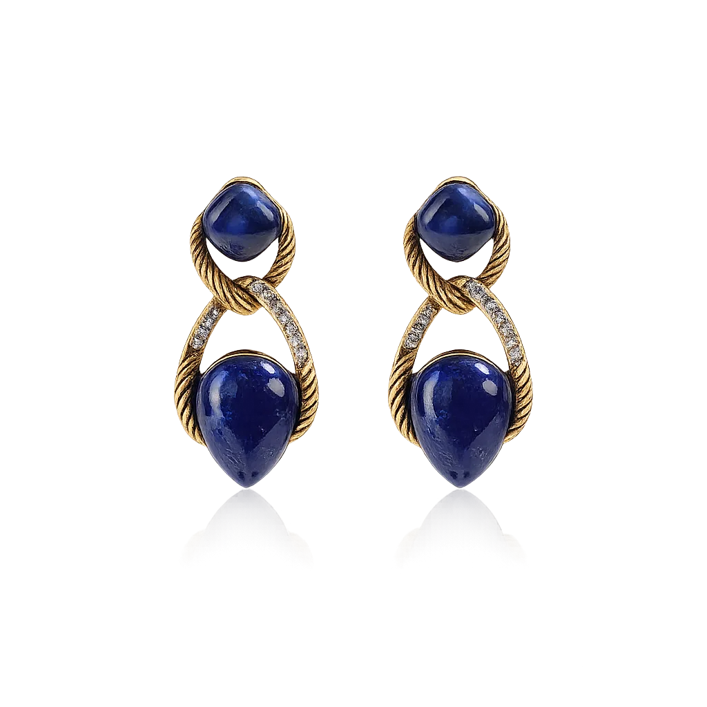 Imperial Blue Infinity Earrings