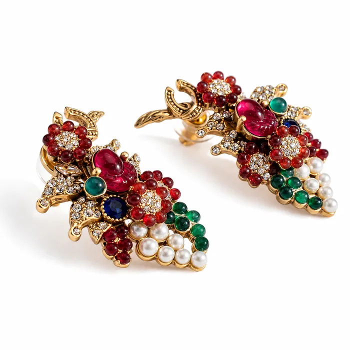 Ornate Gem Earrings