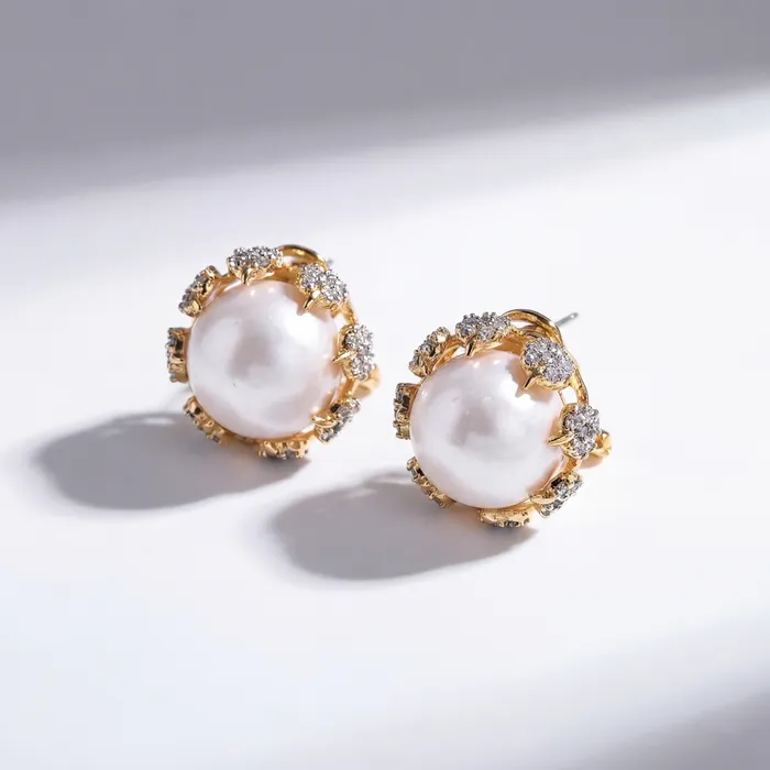 Pearl Crystal Earrings