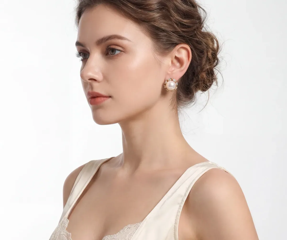 Pearl Crystal Earrings