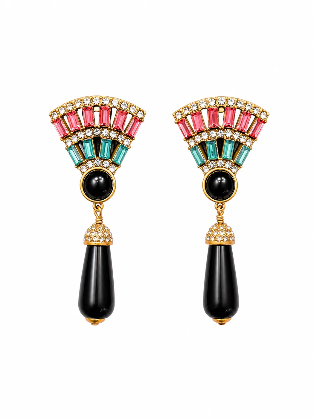 Regal Fan Drop Earrings
