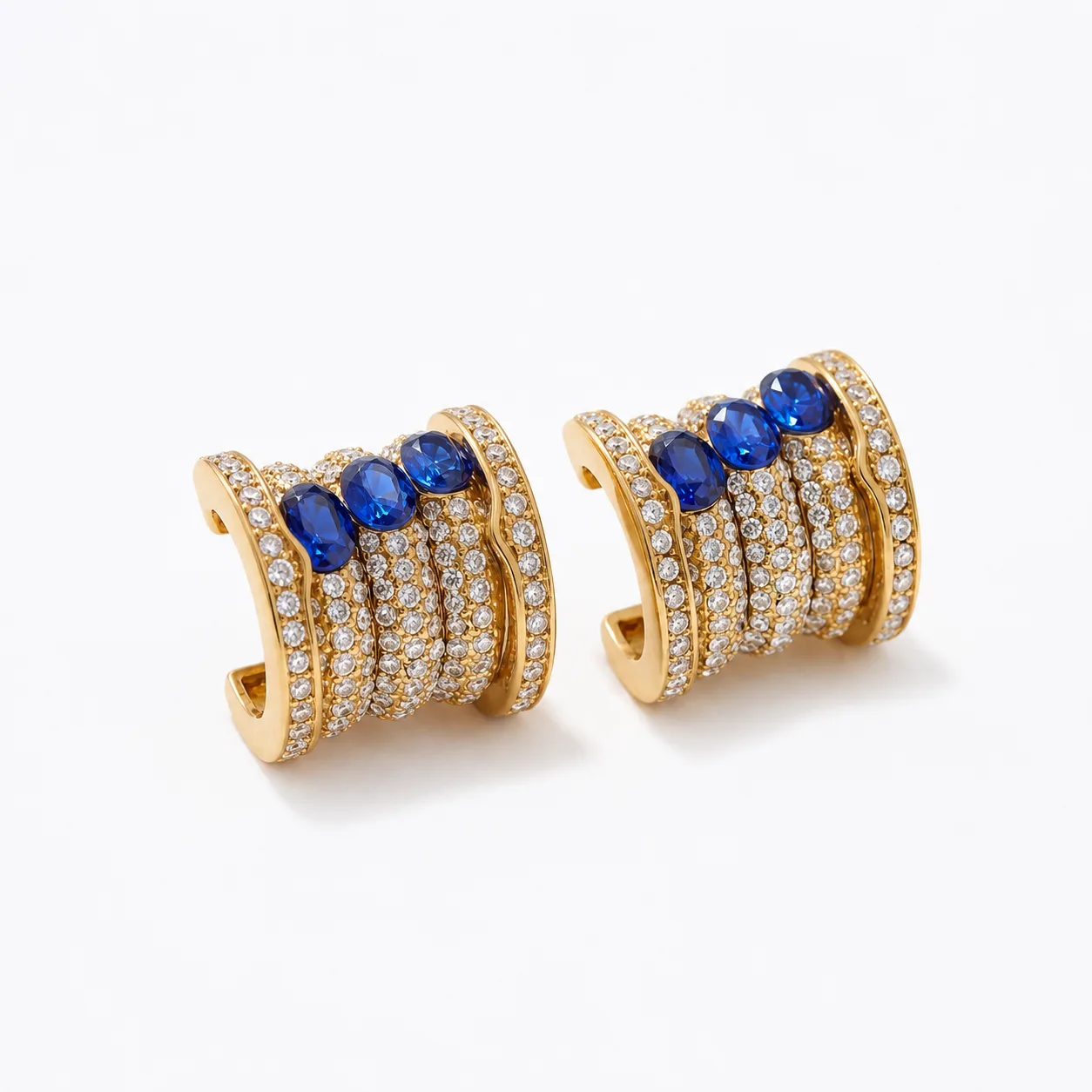 Sapphire Crystal Huggies