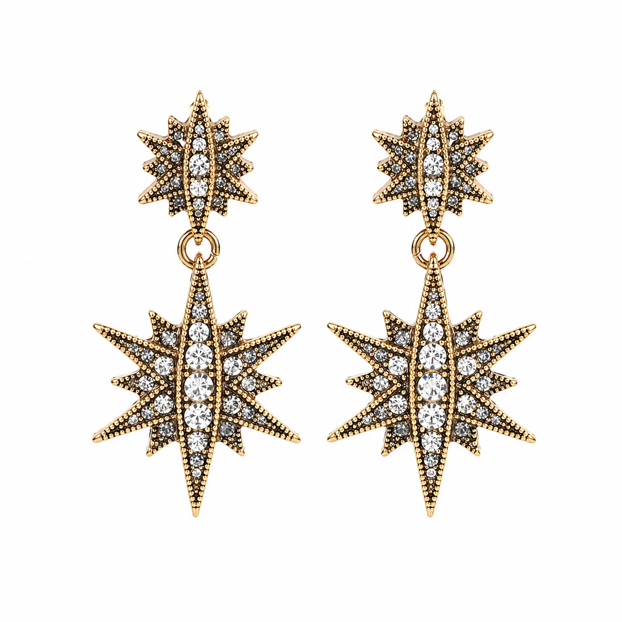 Solar Spark Star Earrings