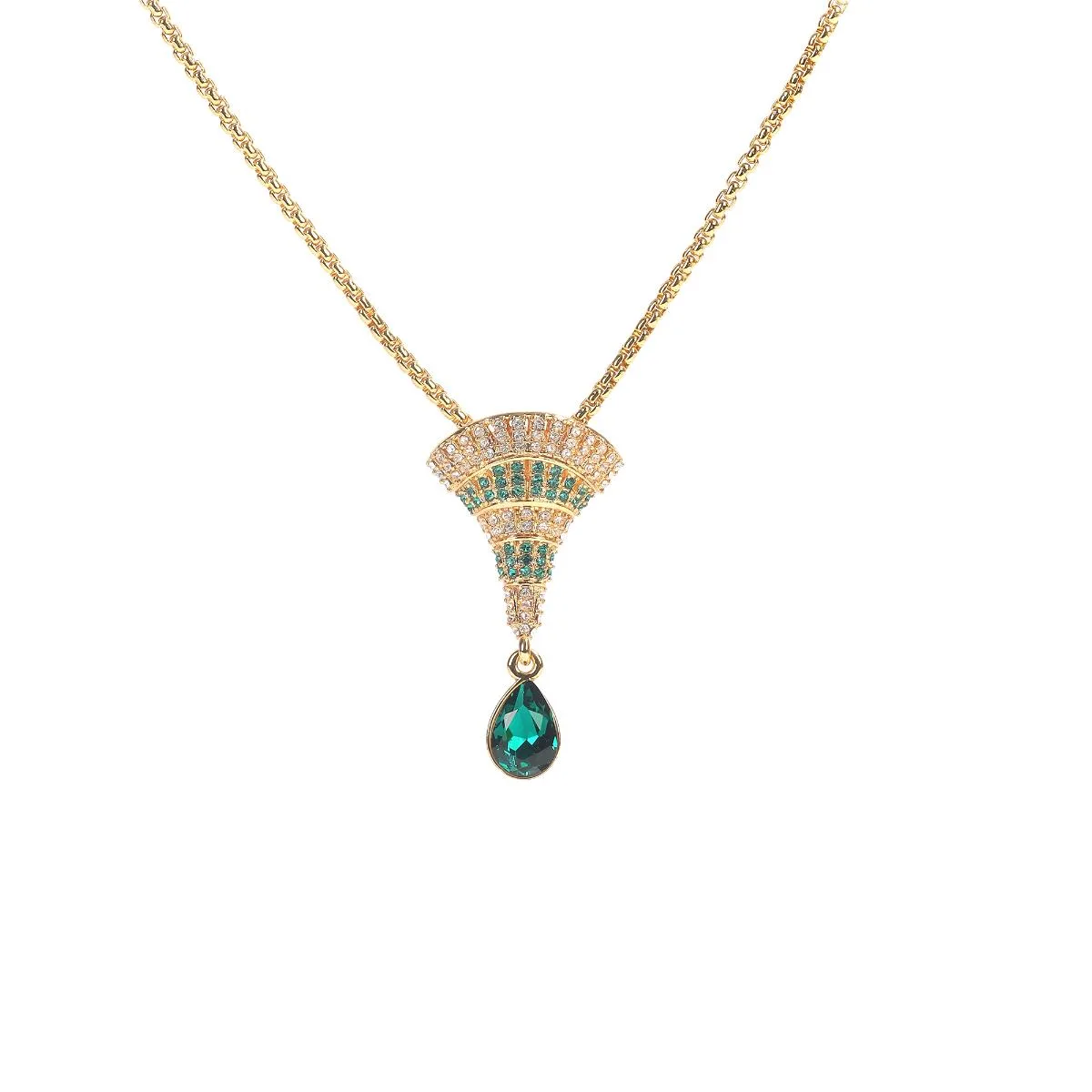 Emerald Fan Pendant