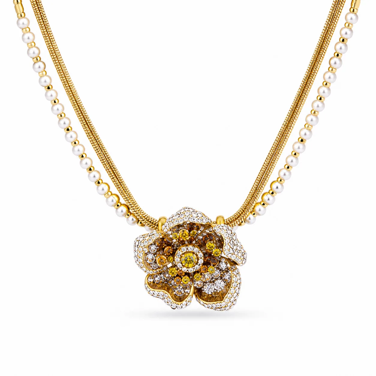 Flower Pearl Necklace