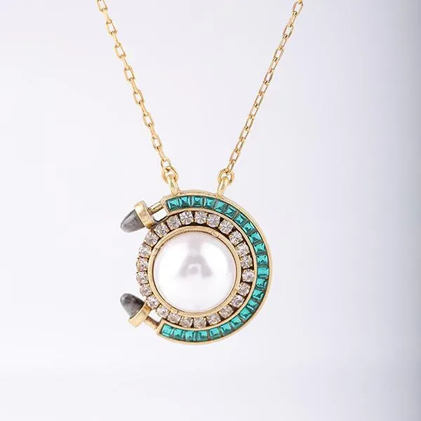 Pearl Emerald Pendant