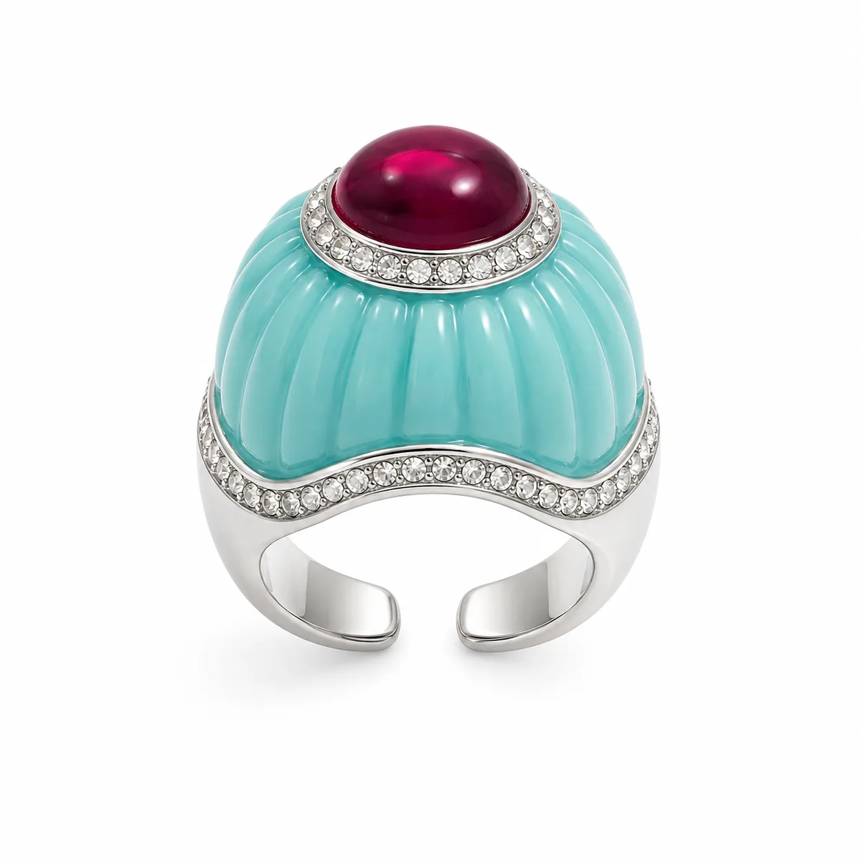 Ice Blue Pulse Ring
